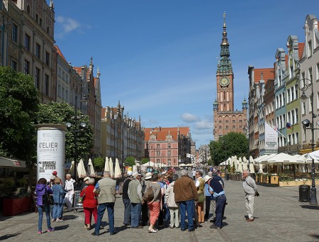 Visite de Gdansk. La partie piétonne. Magnifique